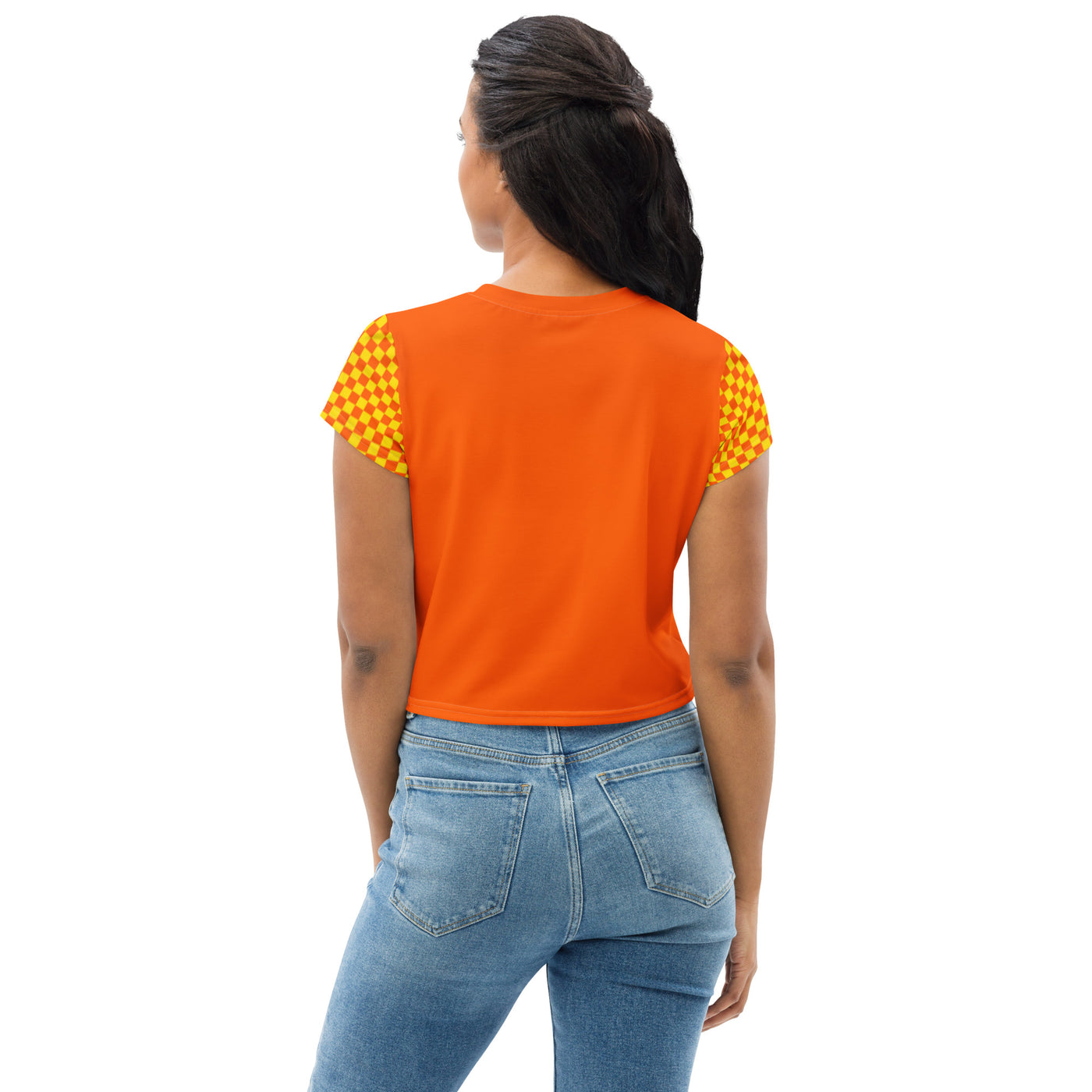 Orange Optimism - Crop top met all-over print