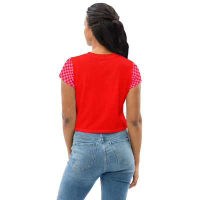 Red Rush - Crop top met all-over print