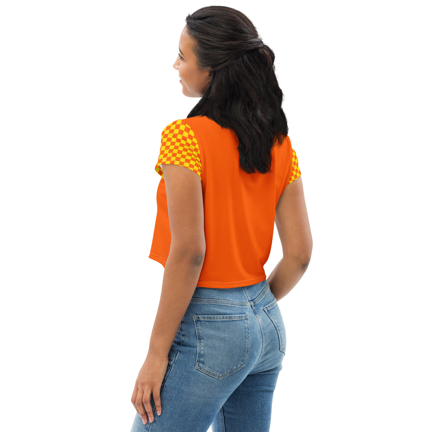 Orange Optimism - Crop top met all-over print