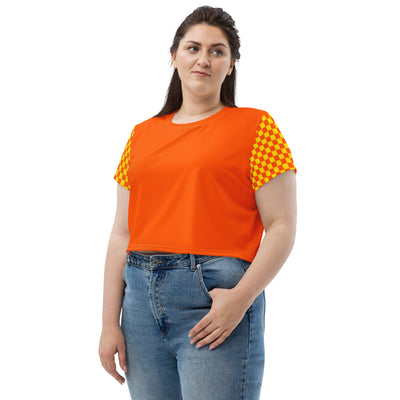 Orange Optimism - Crop top met all-over print