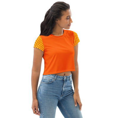 Orange Optimism - Crop top met all-over print