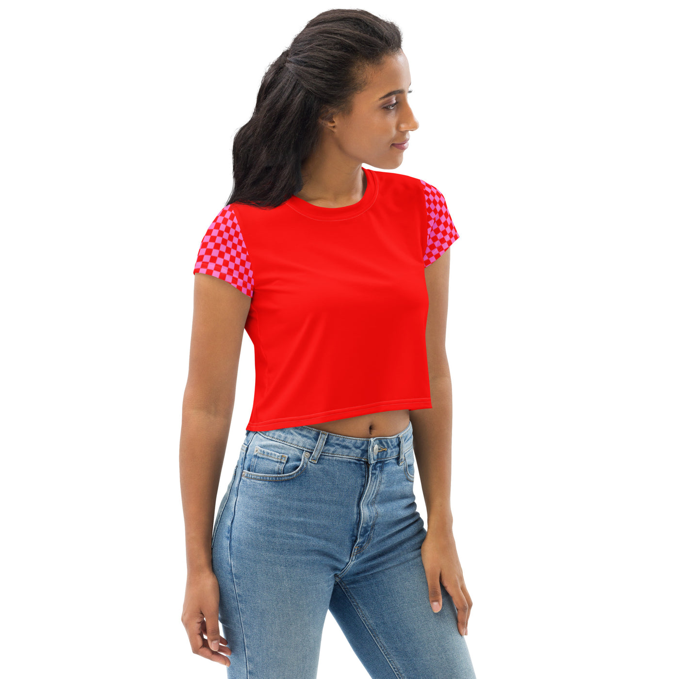 Red Rush - Crop top met all-over print