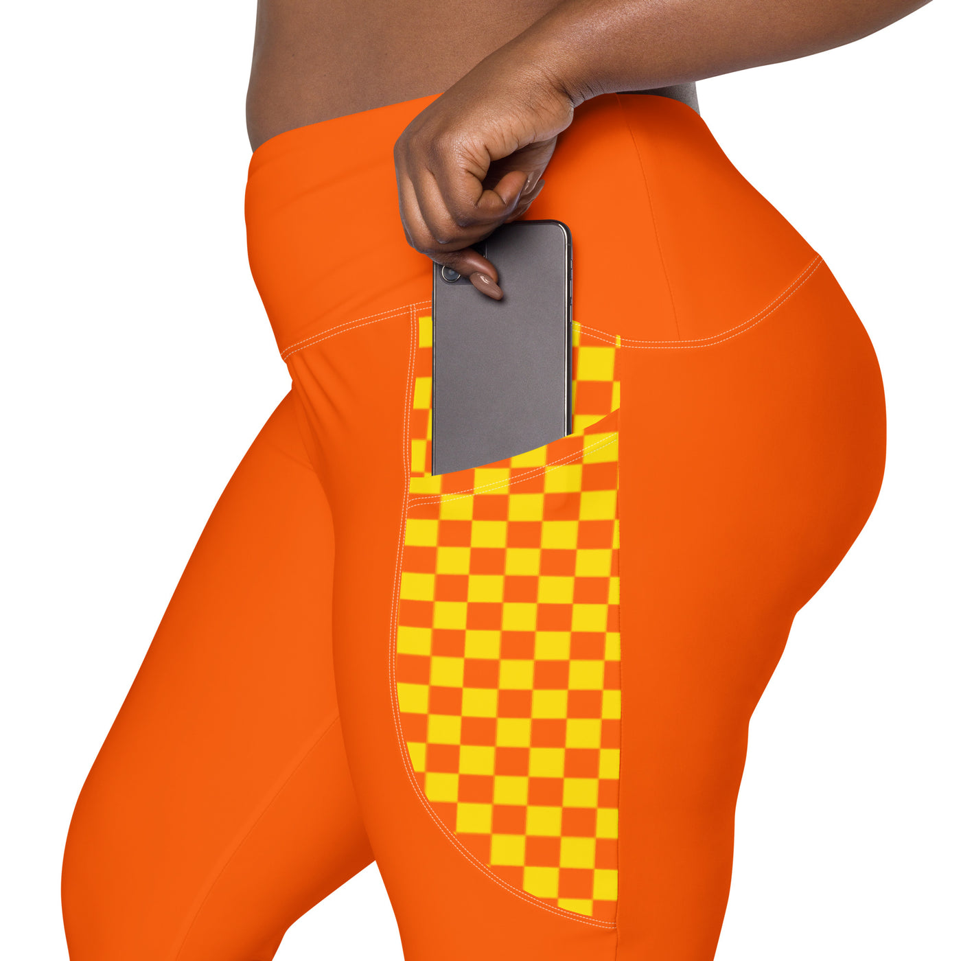 Orange Optimism - Recycled Legging met zakken