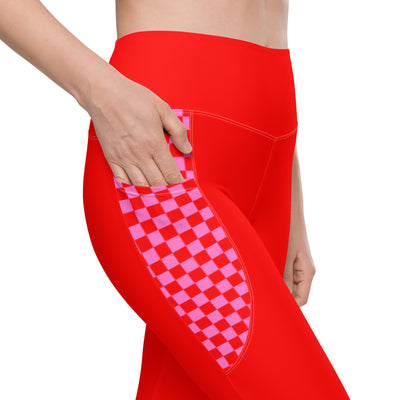 Red Rush - Recycled Legging met zakken