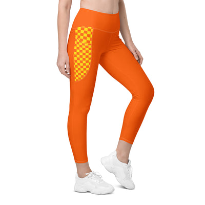 Orange Optimism - Recycled Legging met zakken