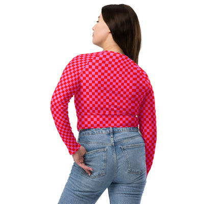 Red Rush - Recycled long-sleeve crop top