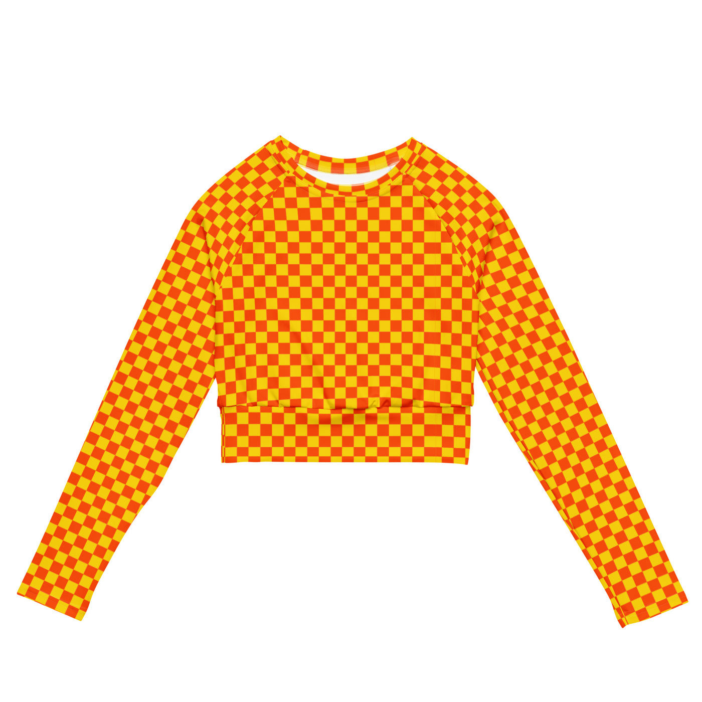 Orange Optimism - Recycled long-sleeve crop top