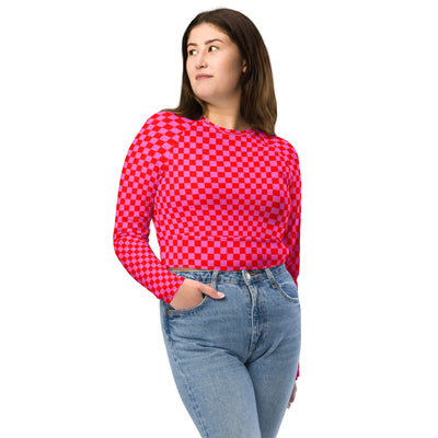 Red Rush - Recycled long-sleeve crop top