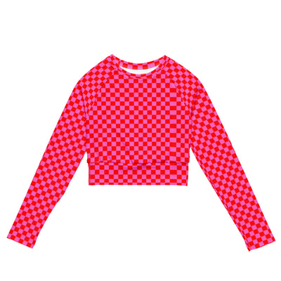 Red Rush - Recycled long-sleeve crop top