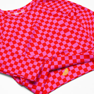 Red Rush - Recycled long-sleeve crop top